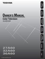 Toshiba 27A60 32A60 36A60 TV Operating Manual