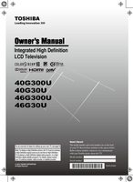 Toshiba 32FT2 40G300U 46G300U TV Operating Manual