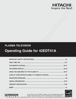 Hitachi 42EDT41A TV Operating Manual