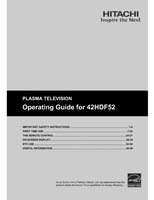 Hitachi 42HDF52 TV Operating Manual