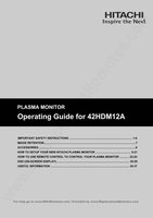 Hitachi 42HDM12A TV Operating Manual