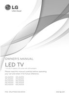 LG 42LA6200 42LA6205 47LA6200 TV Operating Manual