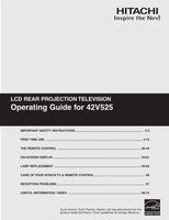 Hitachi 42V525 TV Operating Manual