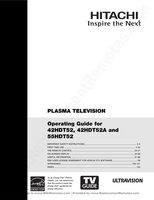 Hitachi 42HDT52 42HDT52A 55HDT52 TV Operating Manual