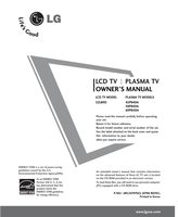 LG 32LB9D 42PB4DA 50PB4DA TV Operating Manual