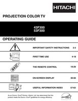 Hitachi 43F300 53F300 TV Operating Manual