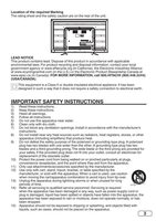 Hitachi 48C6 TV Operating Manual