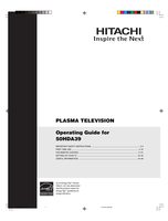 Hitachi 50HDA39 TV Operating Manual