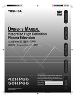 Toshiba 42HP66 50HP66 TV Operating Manual