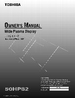 Toshiba 50HP82 Projector Operating Manual