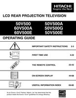 Hitachi 50V500 50V500E 50V500G TV Operating Manual