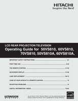 Hitachi 50VS810 50VS810A 60VS810 TV Operating Manual