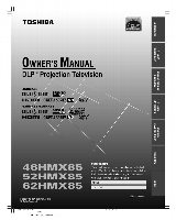 Toshiba 46HMX85 52HMX85 62HMX85 TV Operating Manual