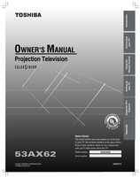 Toshiba 53AX62OM TV Operating Manual