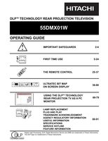 Hitachi 55DMX01W FULL MANUAL Satellite Receiver Operating Manual