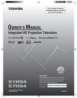 Toshiba 51H94 57H94 TV Operating Manual