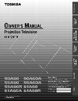 Toshiba 50A60 50A60A 55A60 TV Operating Manual