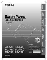 Toshiba 43A61 43A62 50A61 Consumer Electronics Operating Manual