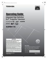 Toshiba 62HM116 TV Operating Manual