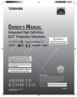 Toshiba 46HM15 62HM15A TV Operating Manual