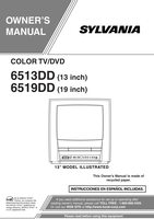 Philips 6513DD 6519DD TV/DVD Combo Operating Manual