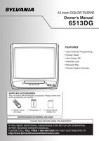 Philips 6513DG NF100UD TV/DVD Combo Operating Manual