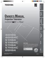 Toshiba 46H84C 51H84C 57H84C TV Operating Manual