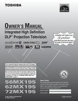 Toshiba 56MX195 62MX195 72MX195 TV Operating Manual