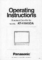 Panasonic ATH1915DAOM Universal Remote Control Operating Manual