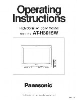 Panasonic ATH3015WOM TV Operating Manual