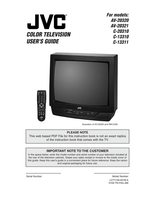 JVC AV20320 AV20321 C13310 TV Operating Manual