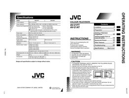 JVC AV21FT AV32950 TV Operating Manual