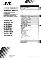 JVC AV14FMG6B AV21BMG6 AV21CG16 TV Operating Manual