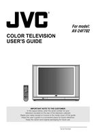 JVC AV24F702 TV Operating Manual