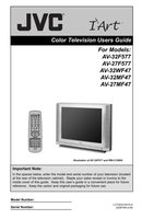 JVC AV27F577 AV27MF47 AV32F577 TV Operating Manual