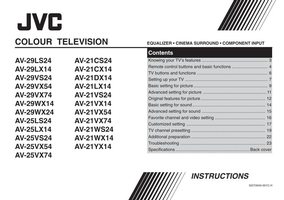 JVC AV2134 AV2144 AV2153 TV Operating Manual