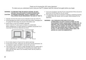 JVC AV2134 AV2144 AV2153 TV Operating Manual