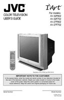 JVC AV27F702 AV27F802 AV32F702 TV Operating Manual