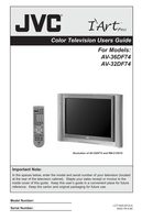 JVC AV32DF74 AV36DF74 TV Operating Manual