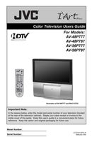 JVC AV48P777 AV48P787 AV56P777 TV Operating Manual