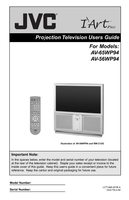 JVC AV56WP94 AV65WP94 TV Operating Manual