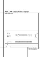 Harman-Kardon AVR7300 Audio System Operating Manual