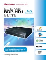 Pioneer BDPHD1 Blu-Ray DVD Player Operating Manual