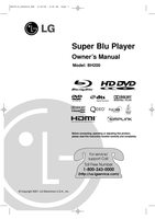 LG BH200 Blu-Ray DVD Player Operating Manual