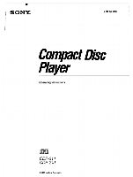 Sony CDP211 CDP311 Audio System Operating Manual