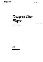 Sony CDP997 CD Player Operating Manual