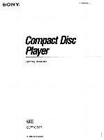 Sony CDPC331 Audio System Operating Manual