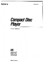 Sony CDPC225 CDPC235 CDPC245 CD Player Operating Manual