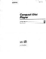 Sony CDPCA70ES Audio System Operating Manual