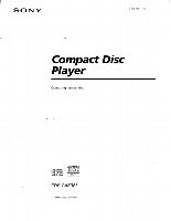 Sony CDPCA80ES Audio System Operating Manual